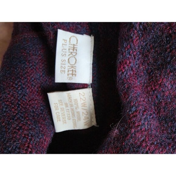 Cherokee Plus Size Wool Blend Button-Up Cardigan Jacket - Picture 5 of 7